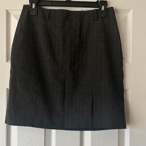 Ann Taylor Charcoal Pinstripe Pencil Skirt